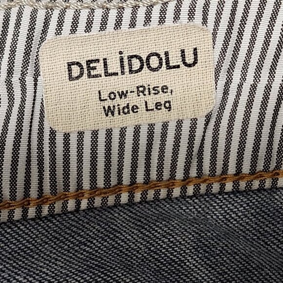 Mavi Medium Wash Delidolu Low Rise Wide Leg Jeans Hemmed - Picture 7 of 9
